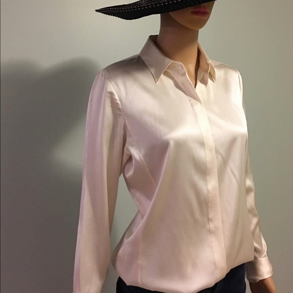 Ann Taylor Long-sleeve Silk Top